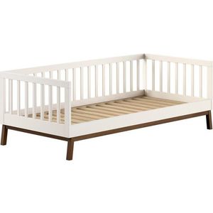 Béžová dětská postel z borovicového dřeva s roštem 90x200 cm Sezane – Vipack obraz