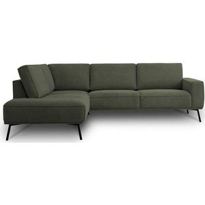 Tmavě zelená žinylková rohová pohovka (levý roh/do L) Amsterdam – Scandic obraz