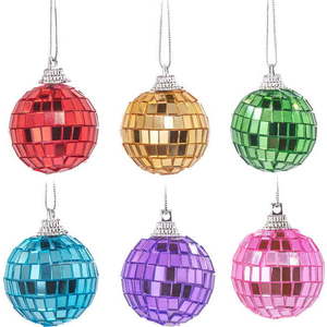 Skleněné vánoční ozdoby v sadě 6 ks ø 4 cm Mirror Disco – Sass & Belle obraz