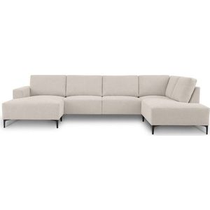 Béžová žinylková rohová pohovka (pravý roh/do "U") Fabian – Scandic obraz