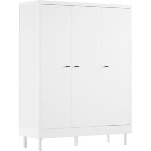 Bílá dětská šatní skříň z bukového dřeva 146x190x55 cm Forrest – Vipack obraz