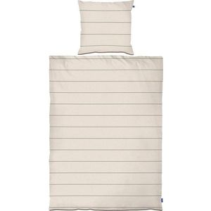 Béžové povlečení na jednolůžko z bavlněného saténu 140x200 cm Align – Mette Ditmer Denmark obraz