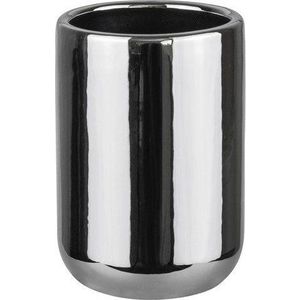 Keramický kelímek na zubní kartáčky ve stříbrné barvě Lotus – Mette Ditmer Denmark obraz