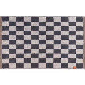 Antracitová/béžová koupelnová předložka do sprchy z bio bavlny 50x80 cm Retro – Mette Ditmer Denmark obraz