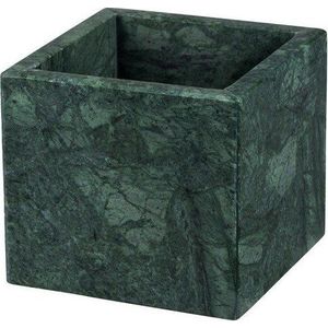 Tmavě zelený mramorový koupelnový organizér na vatové tampony Marble – Mette Ditmer Denmark obraz