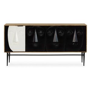 Černá komoda z mangového dřeva 175x90x40 cm Samir – MOME obraz