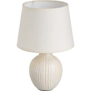 Krémová keramická stolní lampa s textilním stínidlem (výška 28 cm) – Casa Selección obraz
