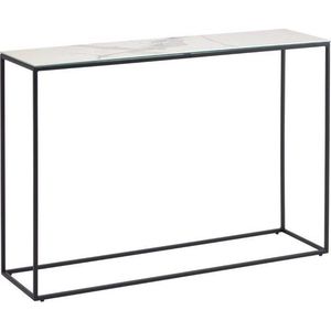 Černobílý konzolový stolek s keramickou deskou 30x110 cm Rewena – Kave Home obraz