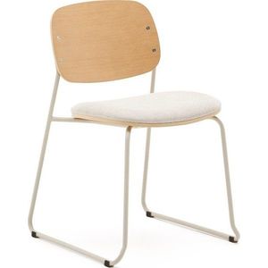 Béžová/v přírodní barvě kovová stohovatelná jídelní židle Meli – Kave Home obraz