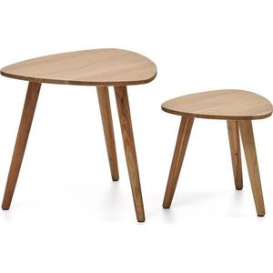 Odkládací stolky v sadě 2 ks z masivu akácie 60x61 cm Duvani – Kave Home obraz