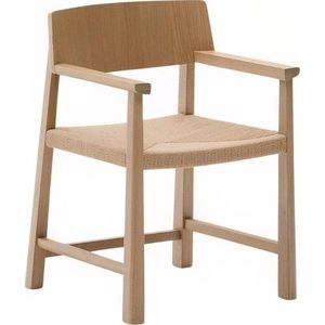 Jídelní křeslo s područkami z dubového dřeva v přírodní barvě Idun – Kave Home obraz