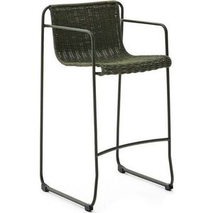 Zelená kovová zahradní barová židle Maurina – Kave Home obraz