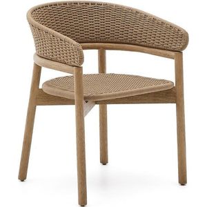 Dřevěná zahradní židle v přírodní barvě Arinella – Kave Home obraz