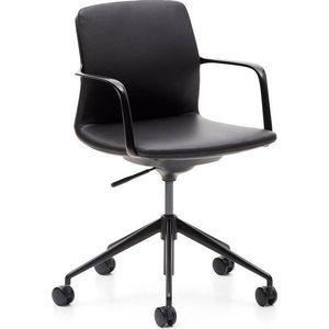 Černá čalouněná kancelářská židle Nerlan – Kave Home obraz