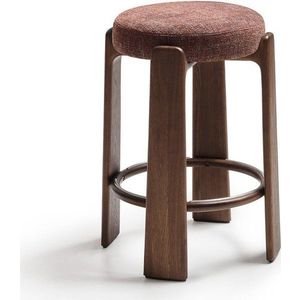 Hnědá/v tmavě přírodní barvě barová stolička z jasanového dřeva (výška sedáku 75 cm) Granite – Kave Home obraz