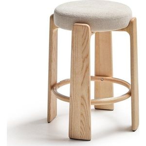 Béžová/ve světle přírodní barvě barová stolička z jasanového dřeva (výška sedáku 65 cm) Granite – Kave Home obraz