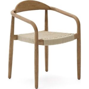 Béžové/v přírodní barvě dřevěné jídelní křeslo Nina – Kave Home obraz