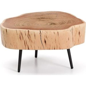 Kulatý konferenční stolek s deskou z akácie v přírodní barvě 49x47 cm Tavine – Kave Home obraz