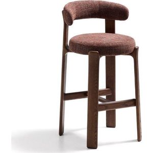 Hnědá/v tmavě přírodní barvě barová židle z jasanového dřeva (výška sedáku 75 cm) Granite – Kave Home obraz