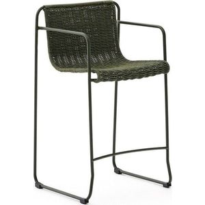 Zelená kovová zahradní barová židle Maurina – Kave Home obraz
