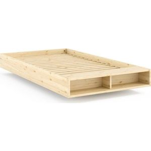 Jednolůžková postel z borovicového dřeva bez čela s roštem 120x200 cm v přírodní barvě Merge – Karup obraz