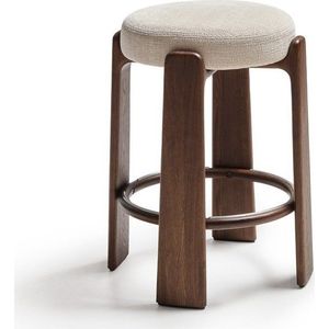 Béžová/v tmavě přírodní barvě barová stolička z jasanového dřeva (výška sedáku 65 cm) Granite – Kave Home obraz