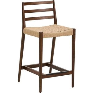 Hnědá/v přírodní barvě barová židle z dubového dřeva (výška sedáku 65 cm) Analy – Kave Home obraz