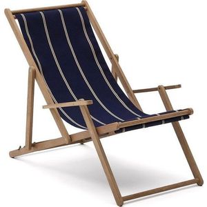 Modré dřevěné zahradní lehátko Vilara – Kave Home obraz
