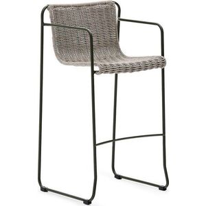 Šedozelená kovová zahradní barová židle Maurina – Kave Home obraz