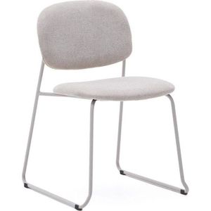 Béžová kovová stohovatelná jídelní židle Meli – Kave Home obraz