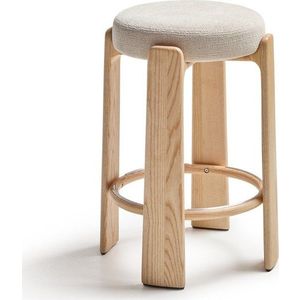 Béžová/ve světle přírodní barvě barová stolička z jasanového dřeva (výška sedáku 75 cm) Granite – Kave Home obraz