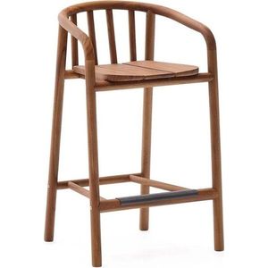 Dřevěná zahradní barová židle v přírodní barvě Turqueta – Kave Home obraz