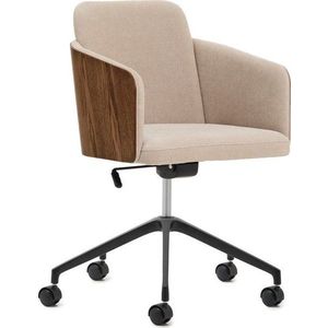 Hnědá čalouněná kancelářská židle Madai – Kave Home obraz