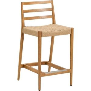 Barová židle z dubového dřeva v přírodní barvě (výška sedáku 65 cm) Analy – Kave Home obraz