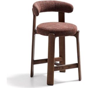 Hnědá/v tmavě přírodní barvě barová židle z jasanového dřeva (výška sedáku 65 cm) Granite – Kave Home obraz