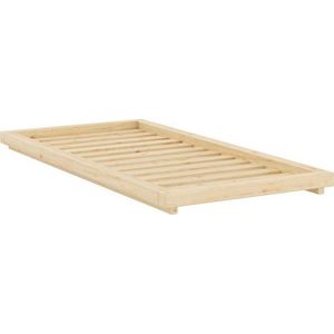 Jednolůžková postel z borovicového dřeva bez čela s roštem 90x200 cm v přírodní barvě Dock – Karup obraz