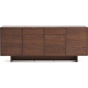 Tmavě hnědá komoda v dekoru ořechu 194, 5x78x45 cm Norlen – Kave Home obraz