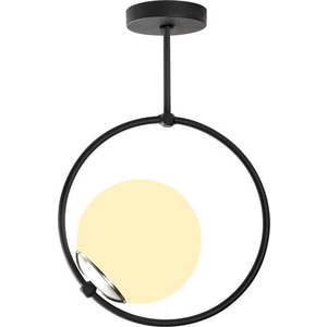 Černé závěsné svítidlo se skleněným stínidlem Chandelier – Opviq lights obraz