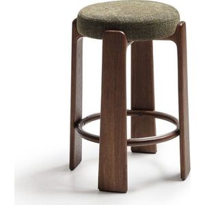 Zelená/v tmavě přírodní barvě barová stolička z jasanového dřeva (výška sedáku 75 cm) Granite – Kave Home obraz