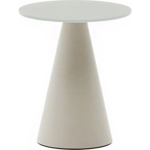 Kulatý odkládací stolek se skleněnou deskou ø 35 cm Wilshire – Kave Home obraz