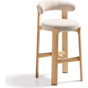 Béžová/ve světle přírodní barvě barová židle z jasanového dřeva (výška sedáku 75 cm) Granite – Kave Home obraz