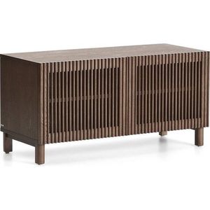 Tmavě hnědý botník v dekoru jasanu 98x50x43 cm Beyla – Kave Home obraz