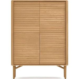 Skříňka v dekoru dubu v přírodní barvě 104, 5x144x40 cm Lenon – Kave Home obraz