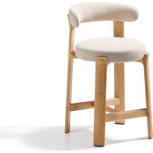 Béžová/ve světle přírodní barvě barová židle z jasanového dřeva (výška sedáku 65 cm) Granite – Kave Home obraz