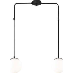 Černé závěsné svítidlo se skleněným stínidlem Venira – Opviq lights obraz