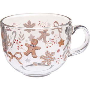 Skleněný hrnek s vánočním motivem 500 ml Gingerbread – Dakls obraz