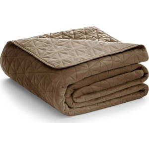 Světle hnědý sametový prošívaný přehoz 170x210 cm Laila – AmeliaHome obraz