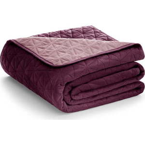 Tmavě růžový sametový prošívaný přehoz 170x210 cm Laila – AmeliaHome obraz