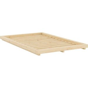 Jednolůžková postel z borovicového dřeva bez čela s roštem 120x200 cm v přírodní barvě Dock – Karup obraz