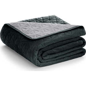 Tmavě šedý přehoz přes postel AmeliaHome Laila Graphite, 220 x 240 cm obraz